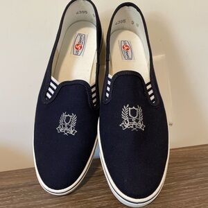 US Sports Fashion Boat Shoes Sneakers Size 9 Navy White Nautical Vintage Preppy